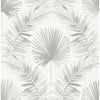 Calla Painted Palm Wallpaper - Grey