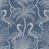 Biscayne Flamingo Wallpaper - Navy