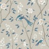 Paradise Birds Wallpaper - Turquoise Shimmer