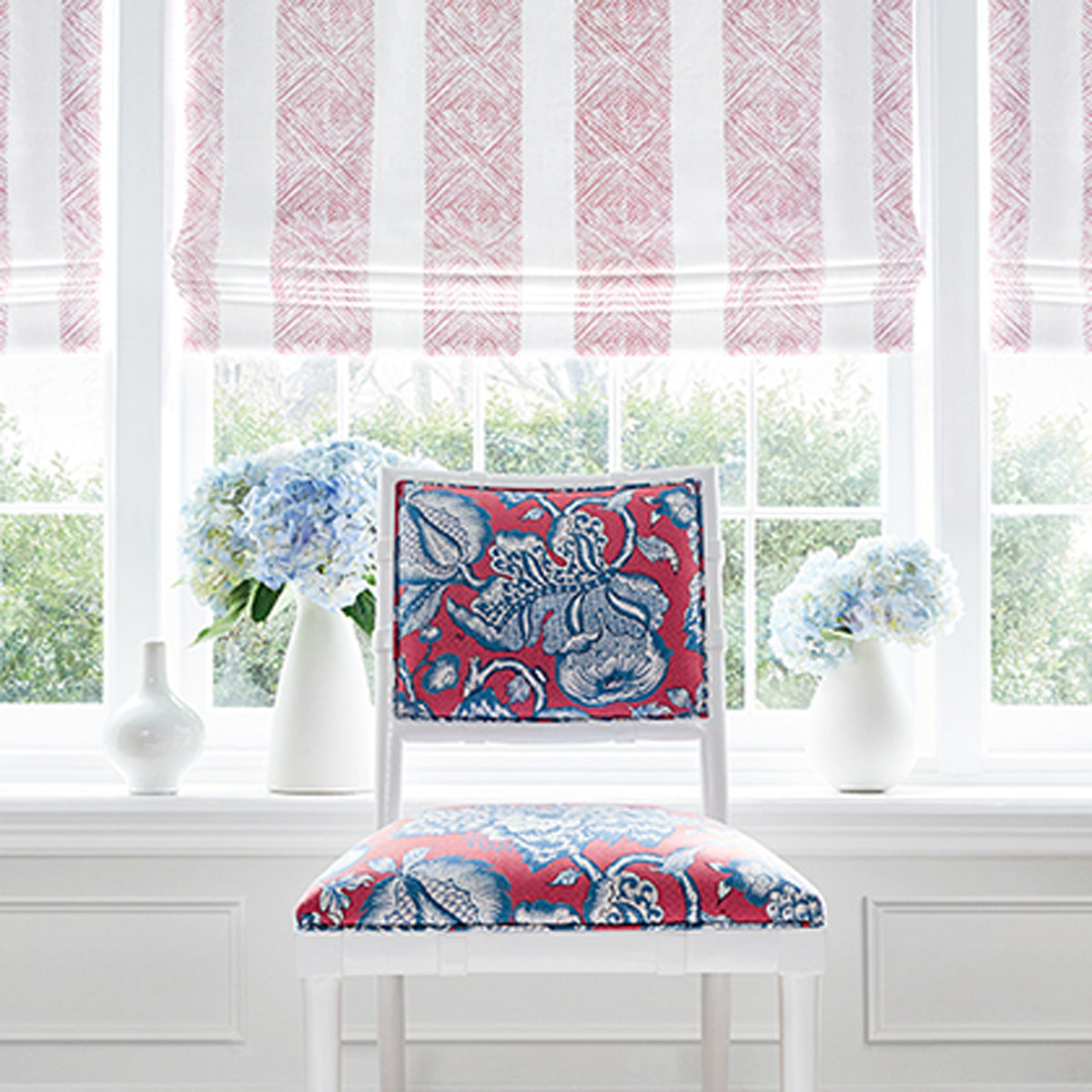 Clipperton Stripe- Red Fabric