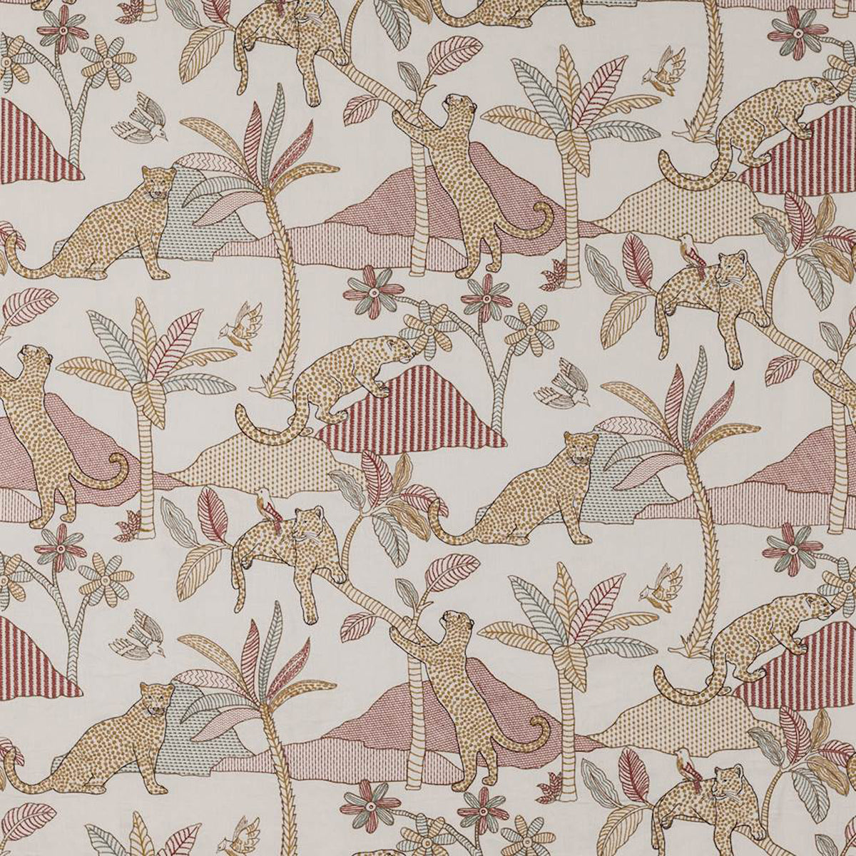 Safari- Coral Fabric