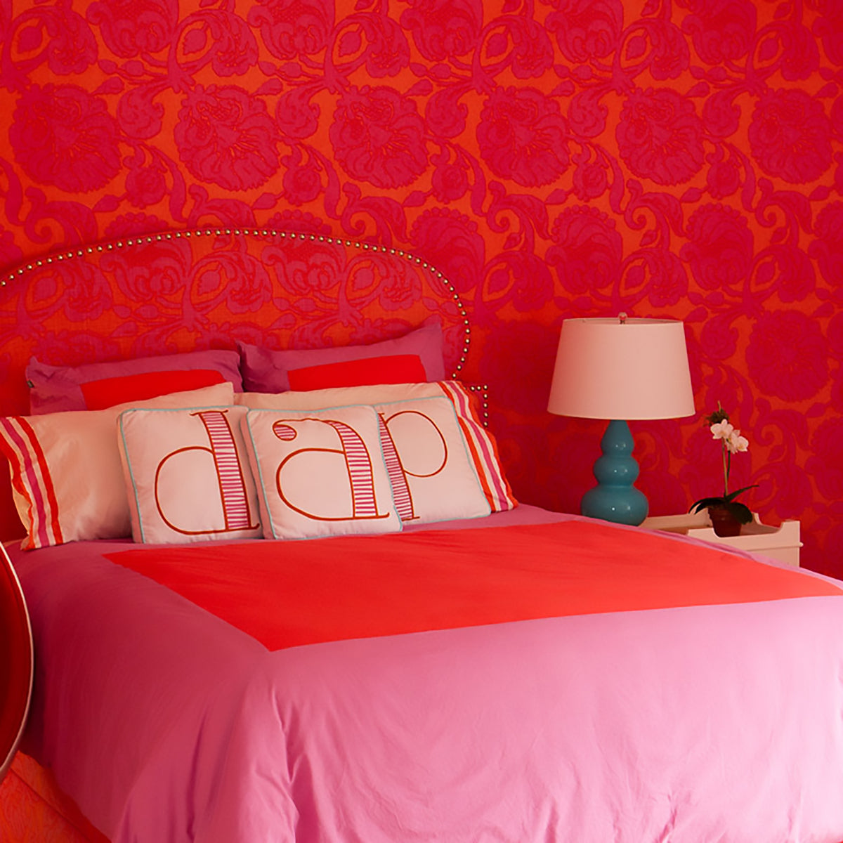 Anna Wallpaper- Fuschia