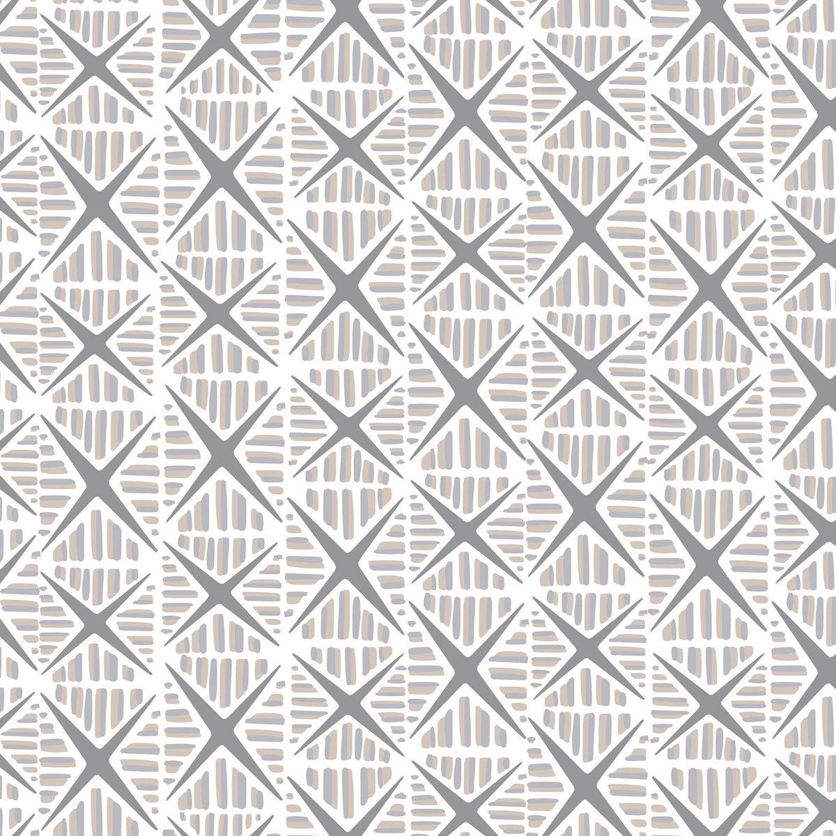 Starburst Small Textile- Gray Fabric