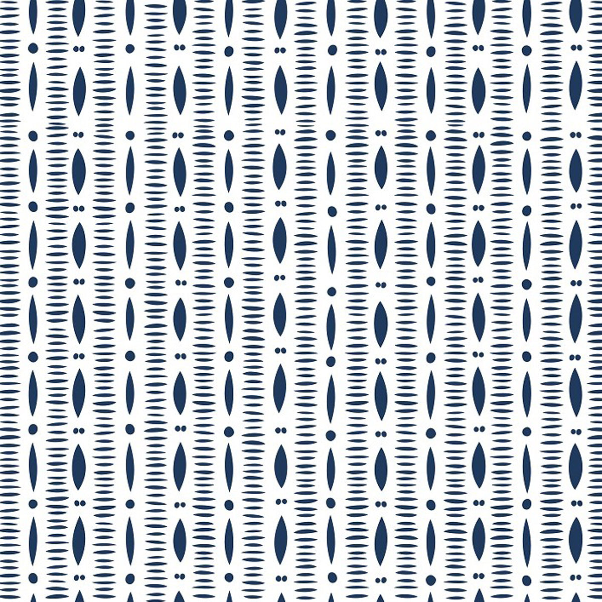 Cutwork Stripe Textile- Navy Fabric