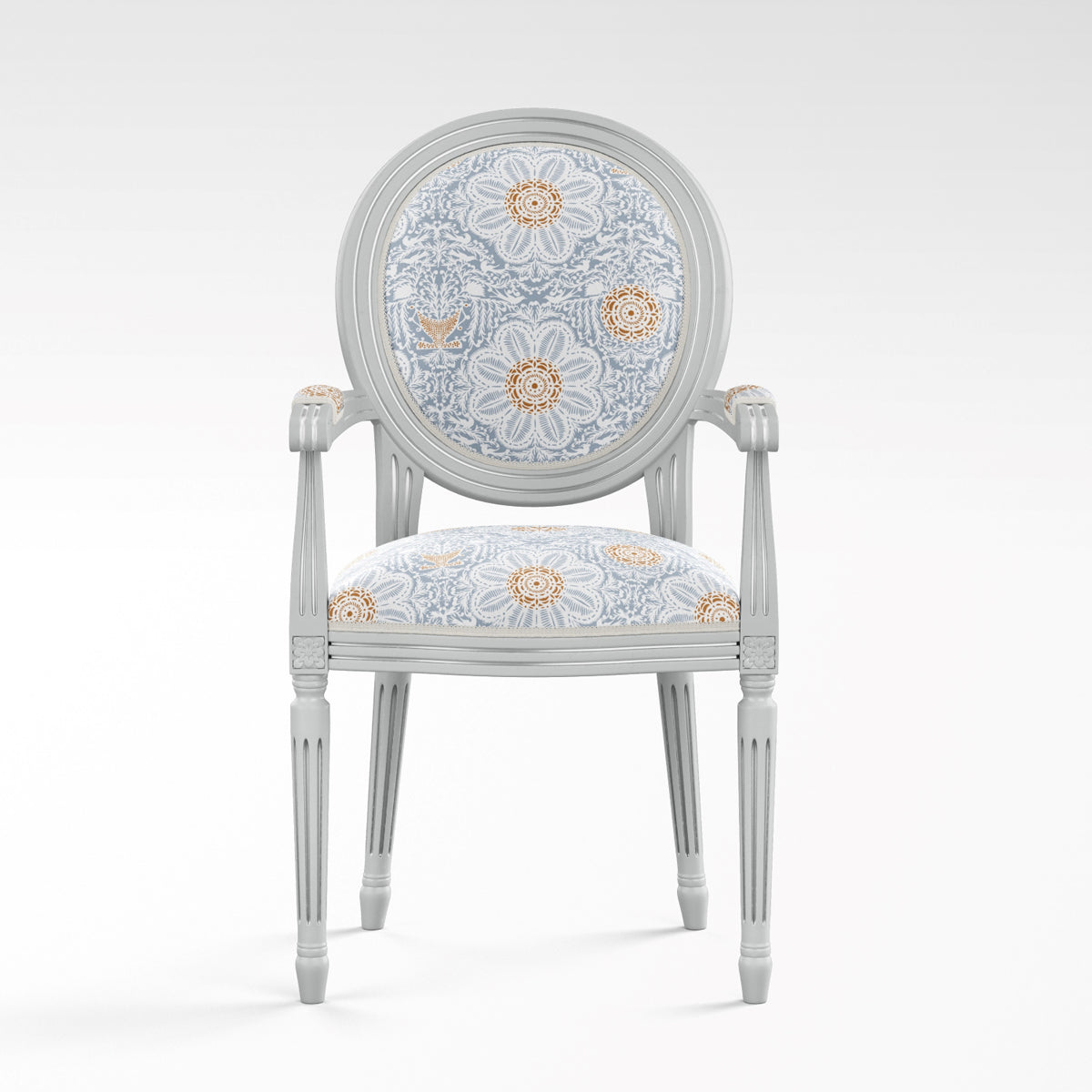Filigree Textile- Light Blue Fabric
