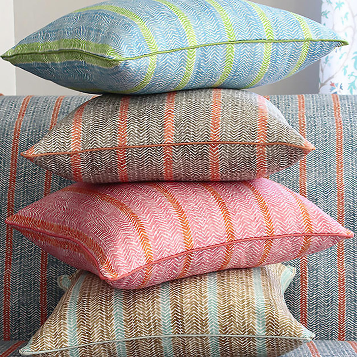 Cabana Stripe- French Grey Fabric