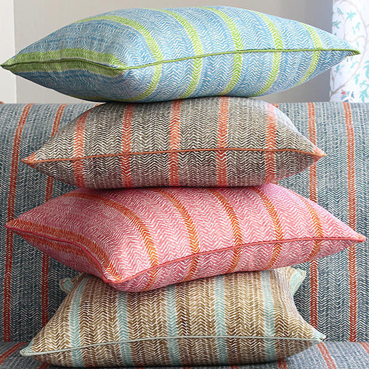 Cabana Stripe- Pamplemousse Fabric