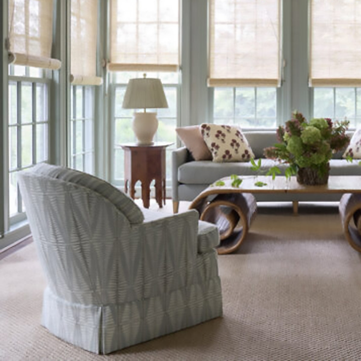Ferns- Slate Fabric