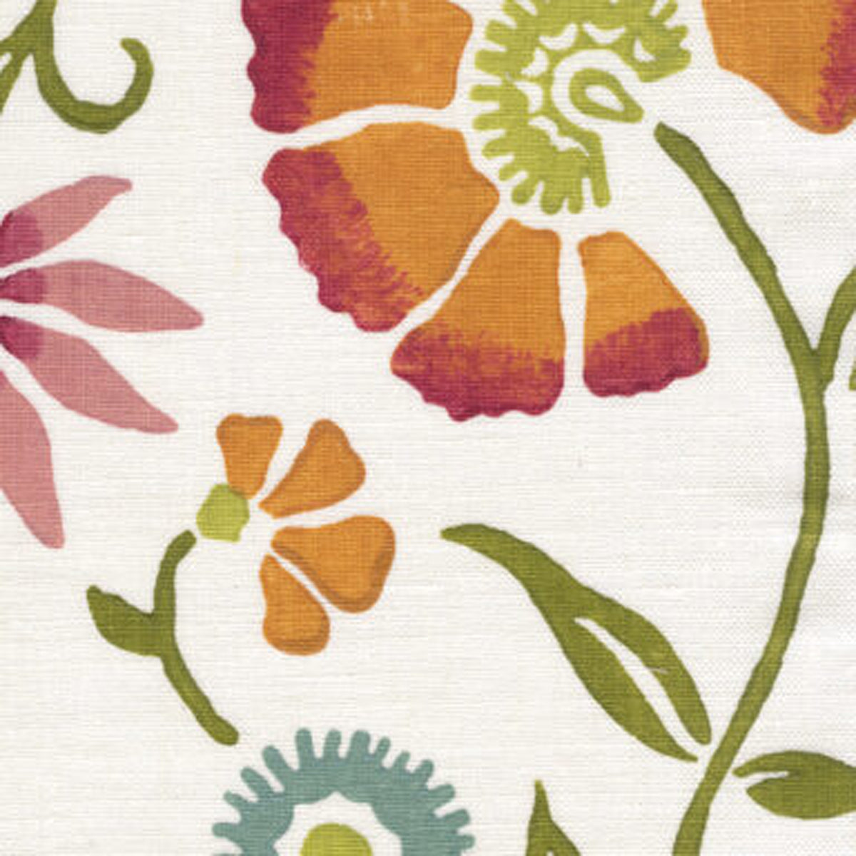 Spring Garden- Tangerine Fabric