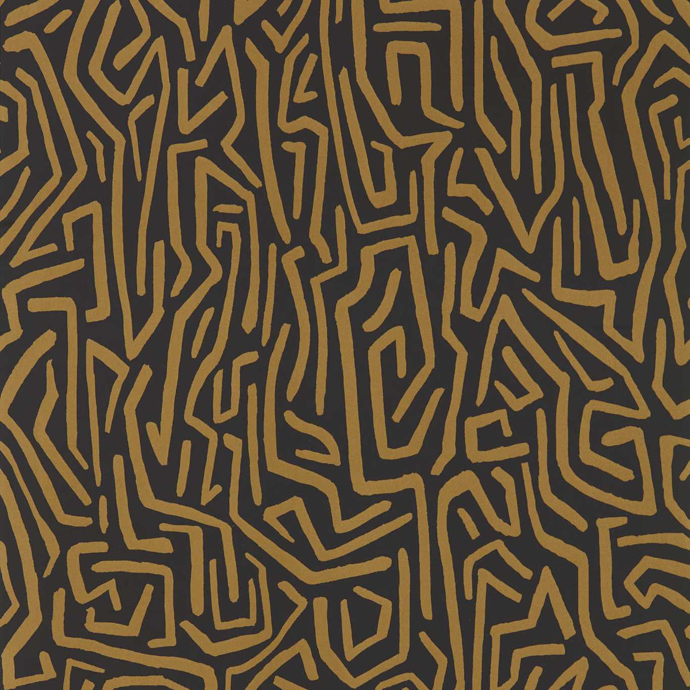 Melodic- Gold/Black Earth Wallpaper