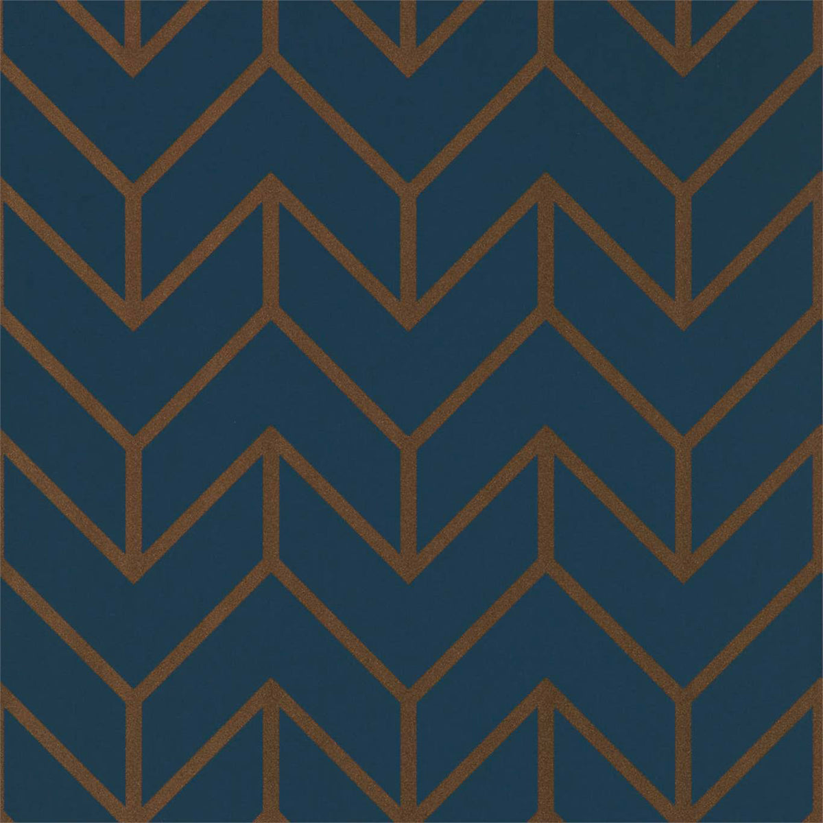 Tessellation- Marine/Copper Wallpaper