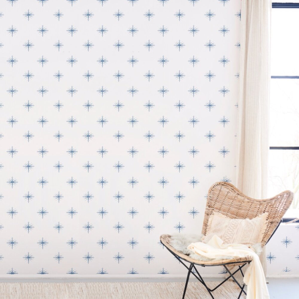 Starburst- Light Blue Wallpaper