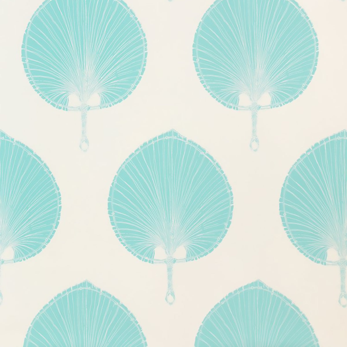 Fan Tan- Aqua Wallpaper