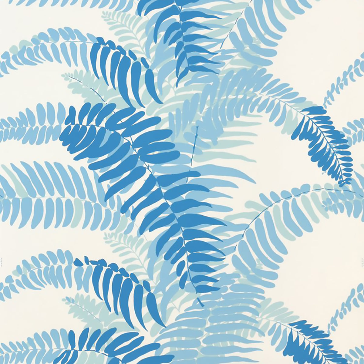 Ferns- Blues Wallpaper