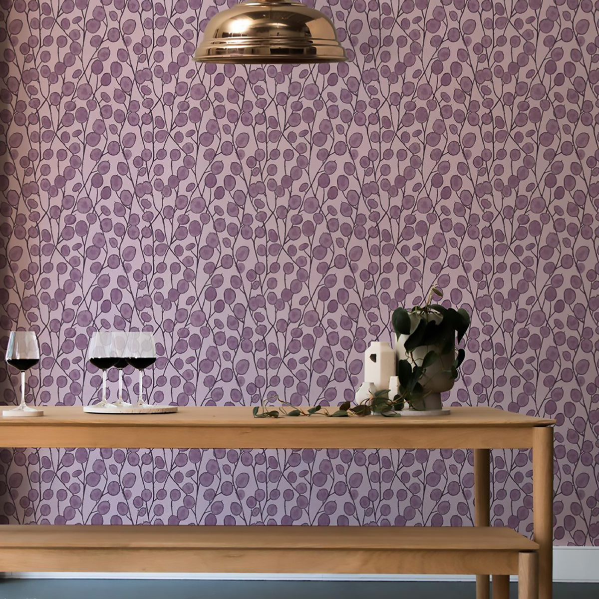 Lunaria- Violet Wallpaper