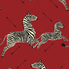 Zebra Outdoor Fabric - Red