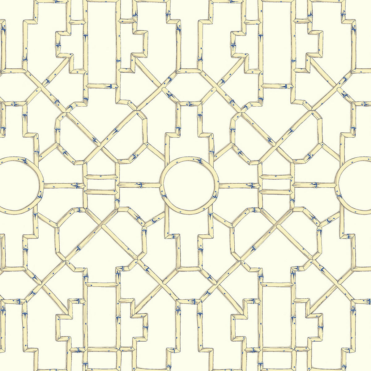 Baldwin Bamboo Trellis- Linen Wallpaper