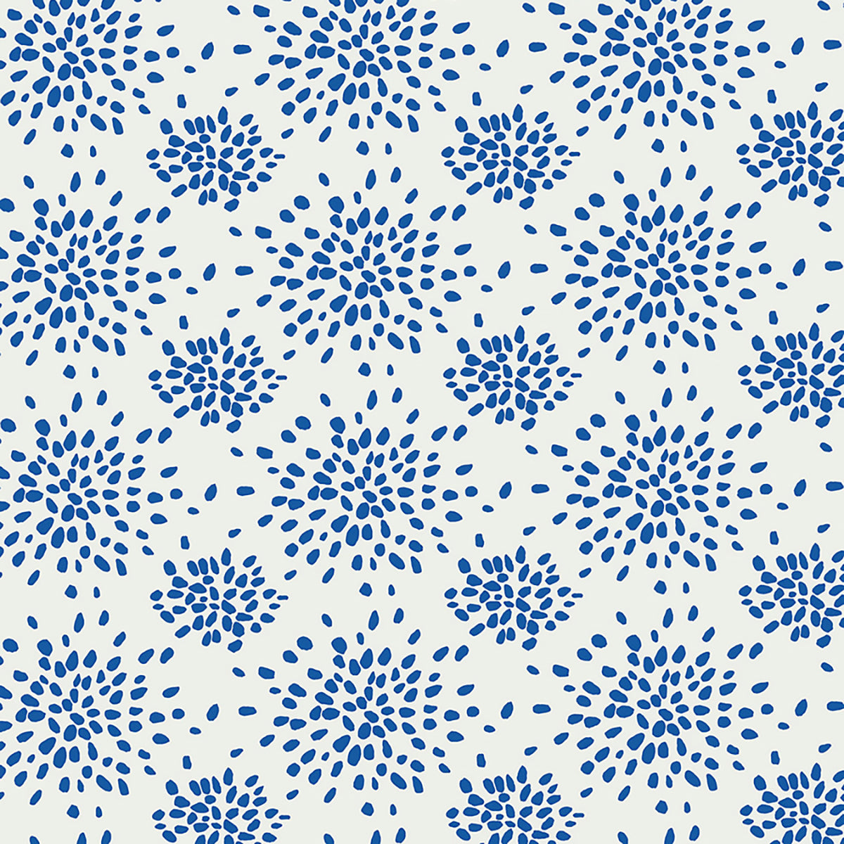 Fireworks- Blue on White Wallpaper