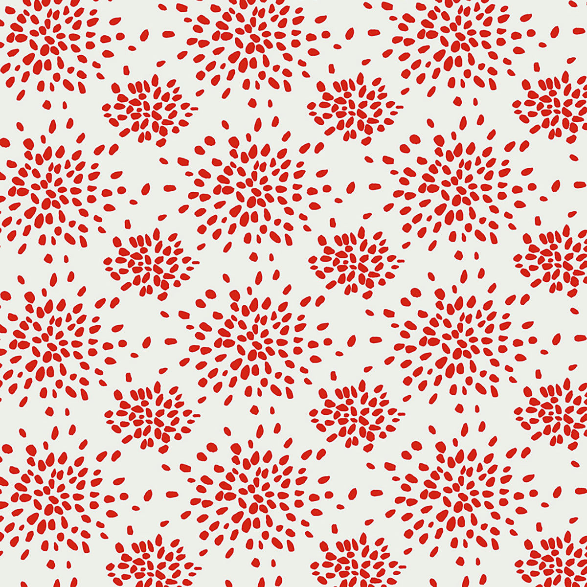 Fireworks- Red on White Wallpaper