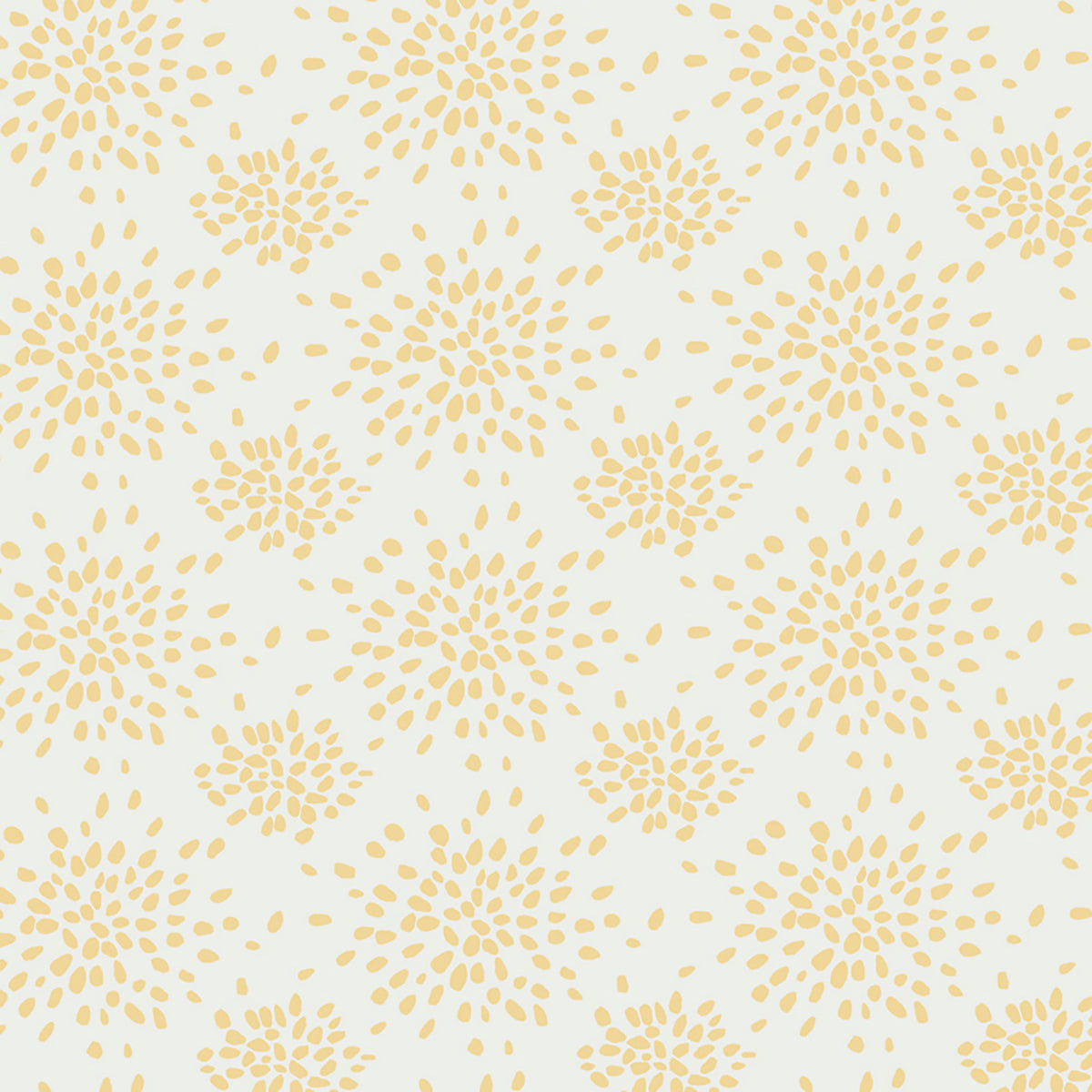 Fireworks- Yellow on White Wallpaper