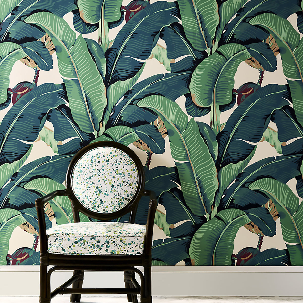 Brazilian Palm- Green Wallpaper