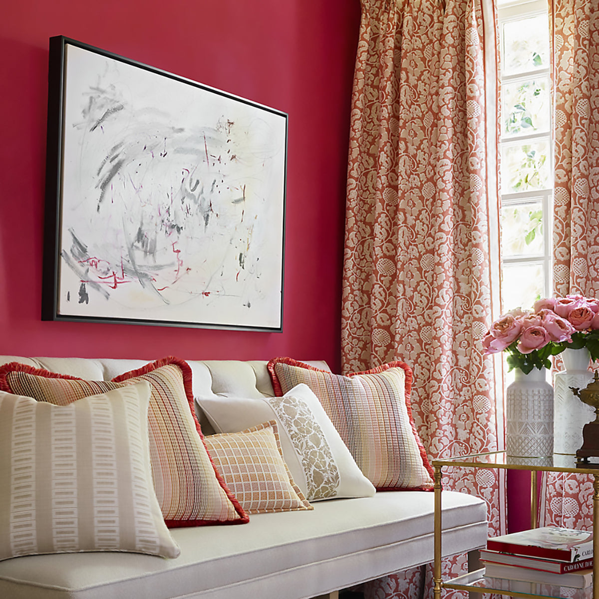 Lark Stripe- Sand Dollar Fabric