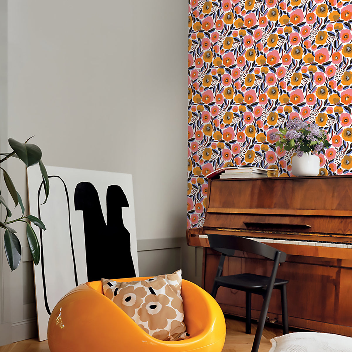 Rosarium- Apricot Multi Wallpaper