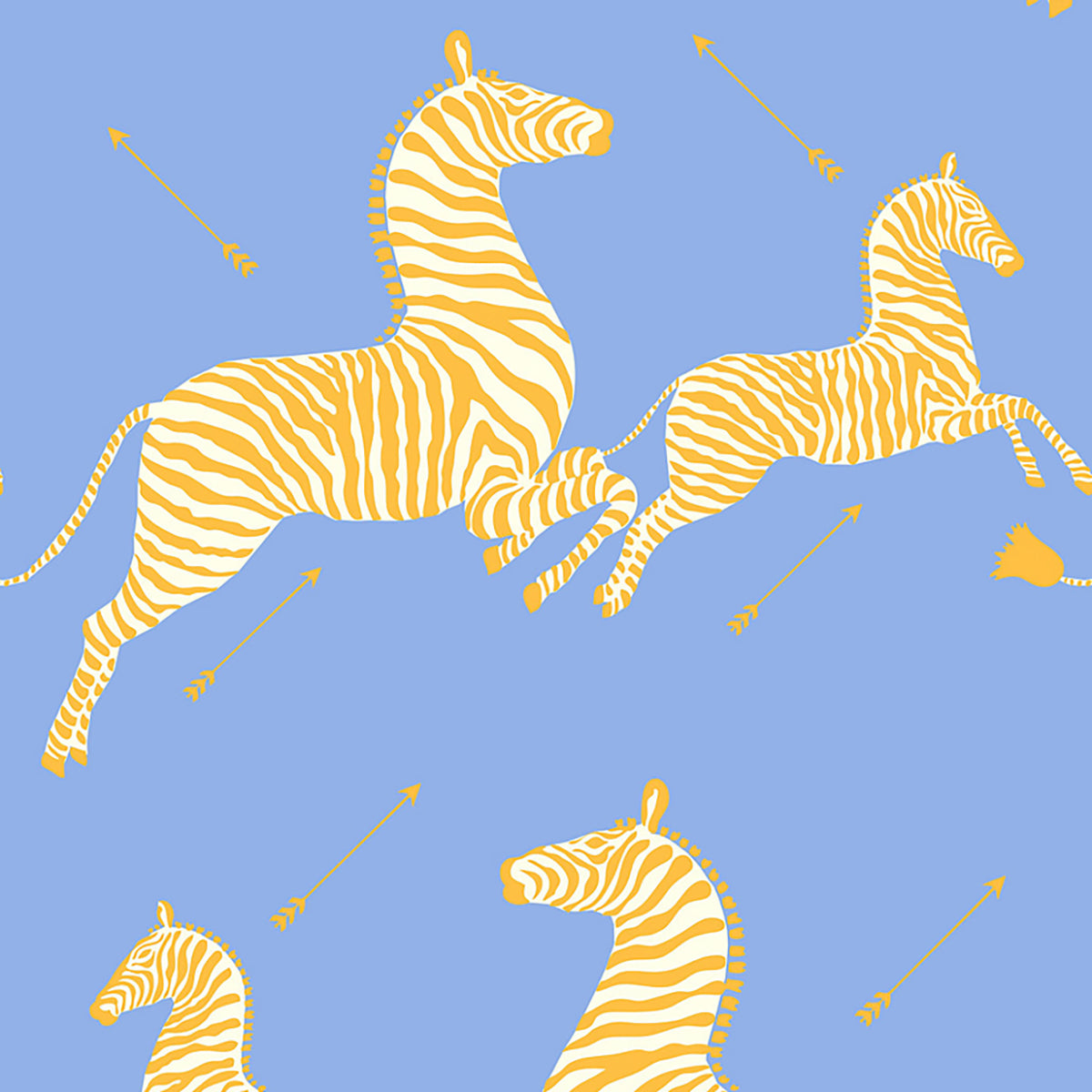 Zebras- Periwinkle Wallpaper