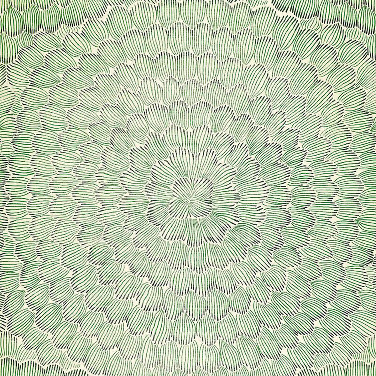 Feather Bloom Sisal- Green Wallapper