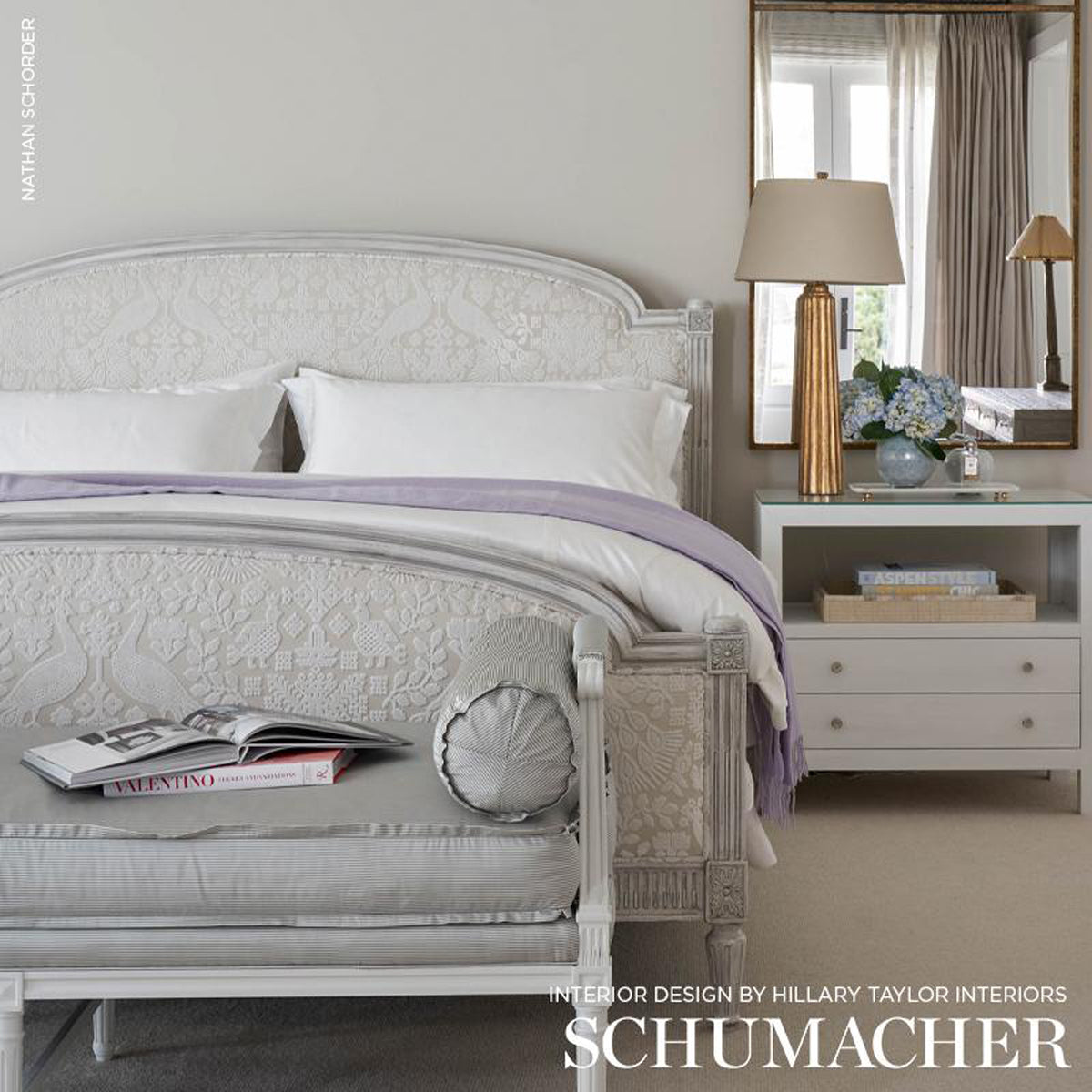 Schumacher Pavone Velvet Opal 72971