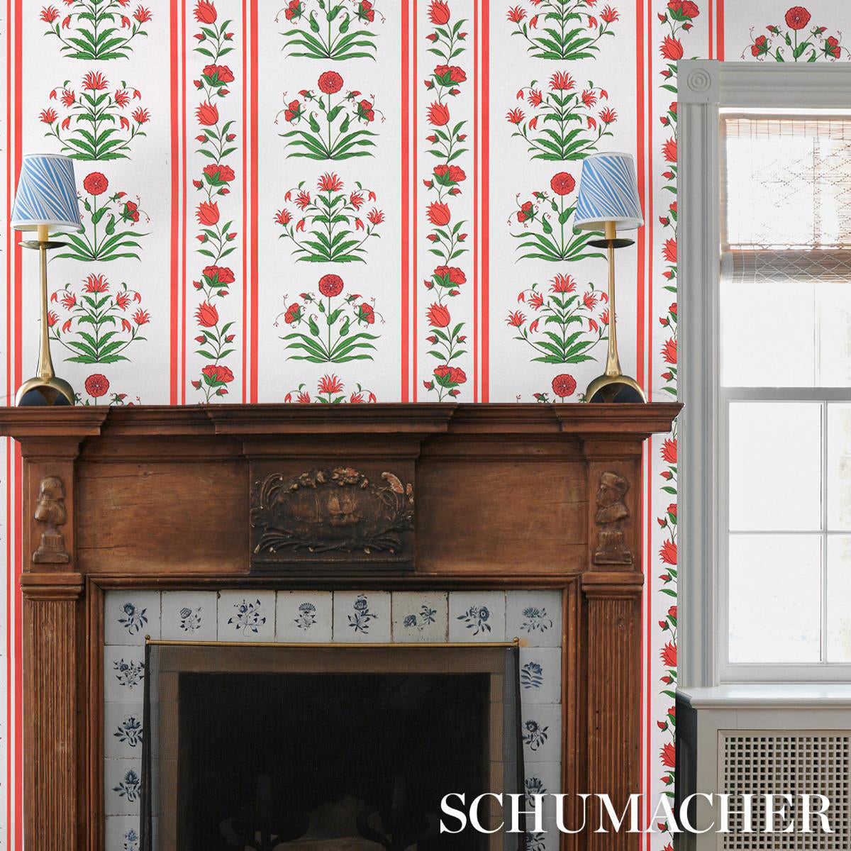 Schumacher Poppy Stripes Red 5014450