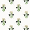 Tybee Bud Wallpaper - Black and Green