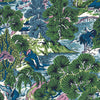 Pagoda Trees Wallpaper - Lavender and Blue