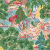 Pagoda Trees Wallpaper - Pink and Green