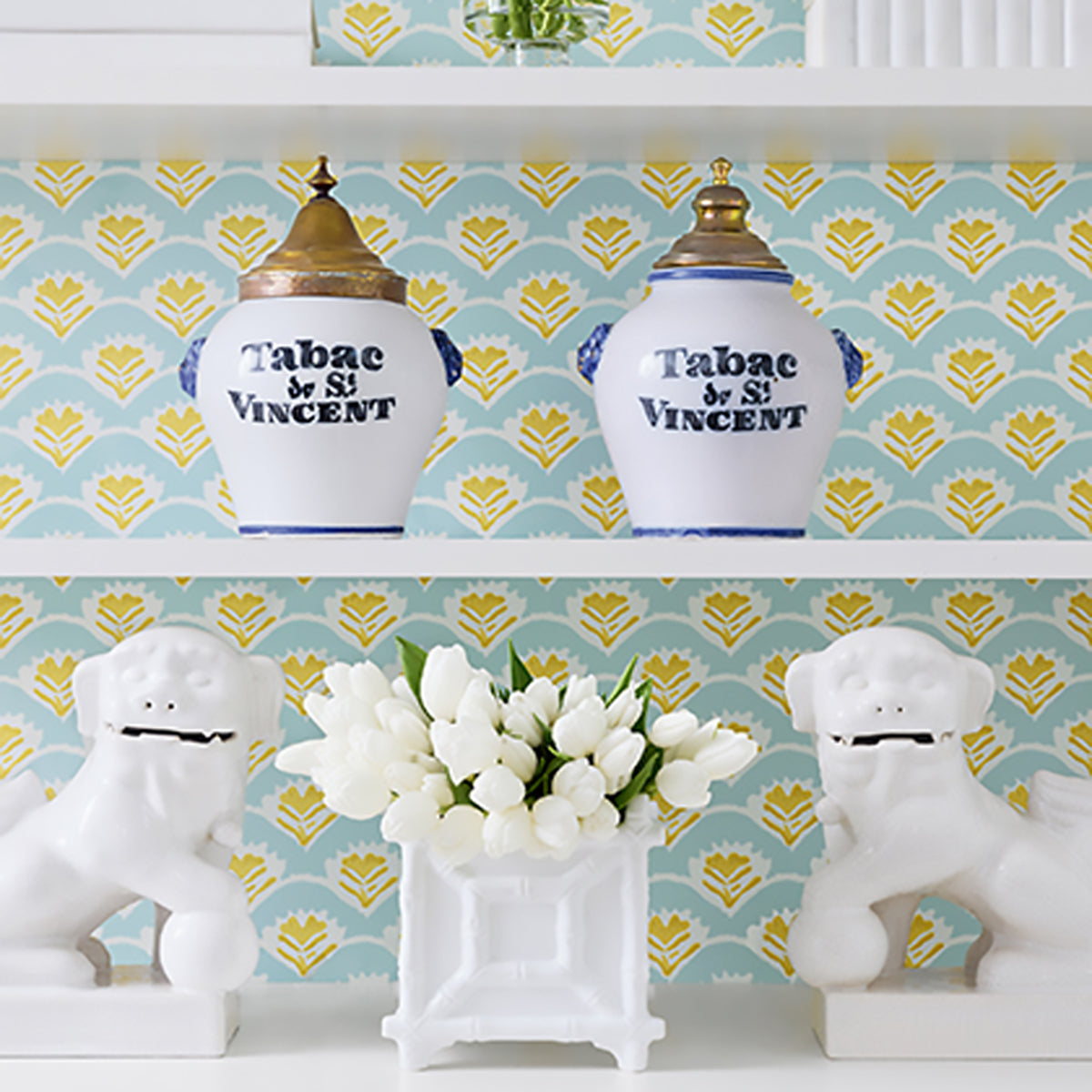 Thibaut Emily T16253 Yellow and LIght Blue
