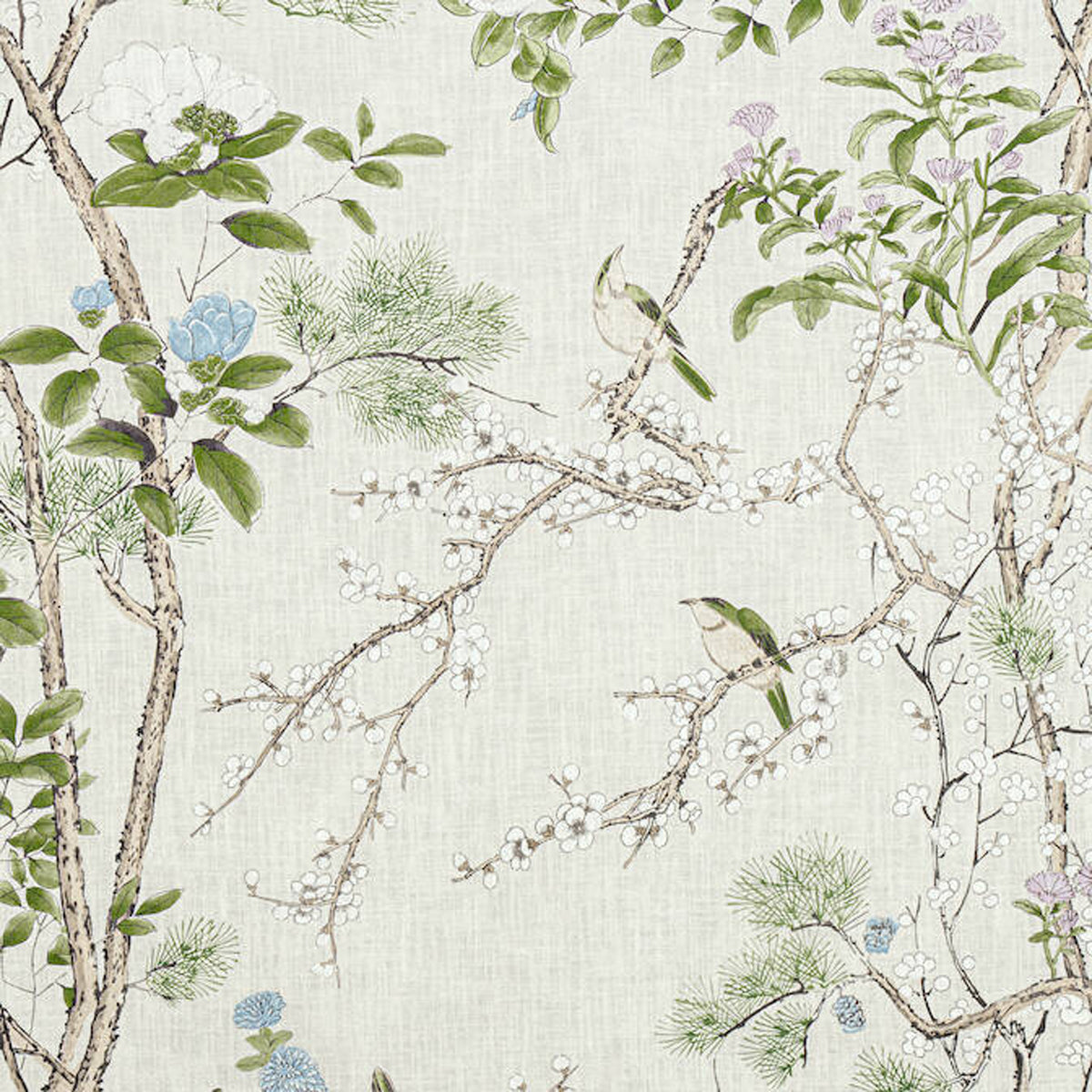 Katsura- Cream and Lavender Fabric Sample