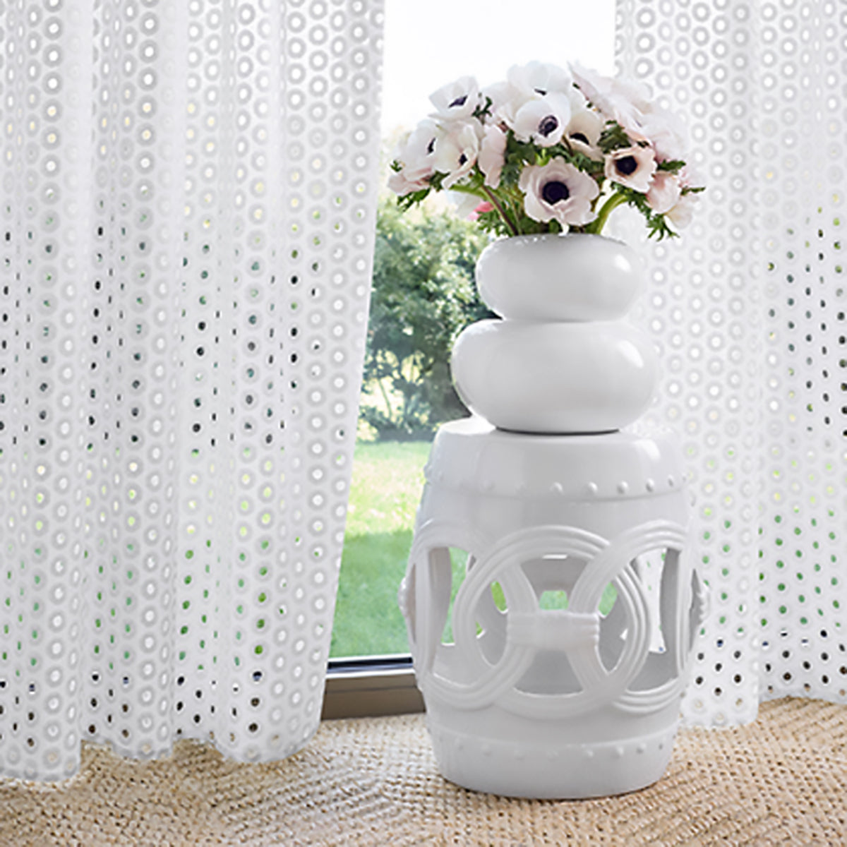 Orla Embroidery- Ivory Fabric Sample