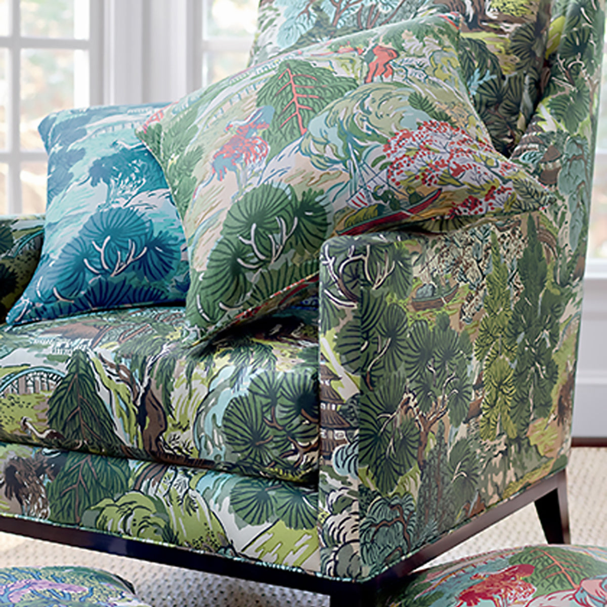 Thibaut Pagoda Trees F942025 Brown/Green