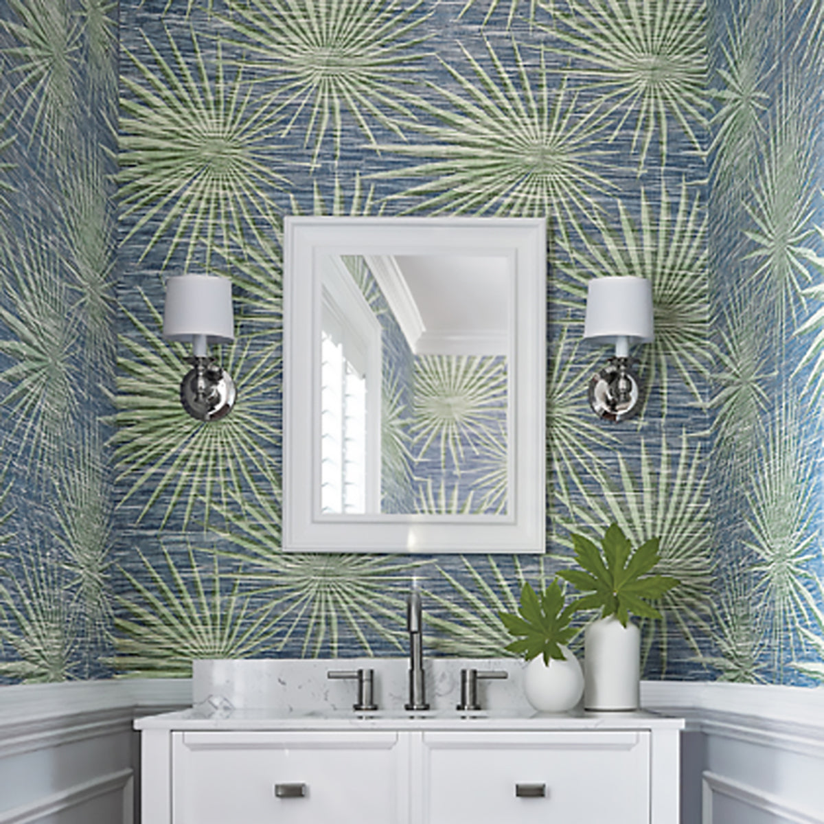 Thibaut Palm Frond T10141 Navy
