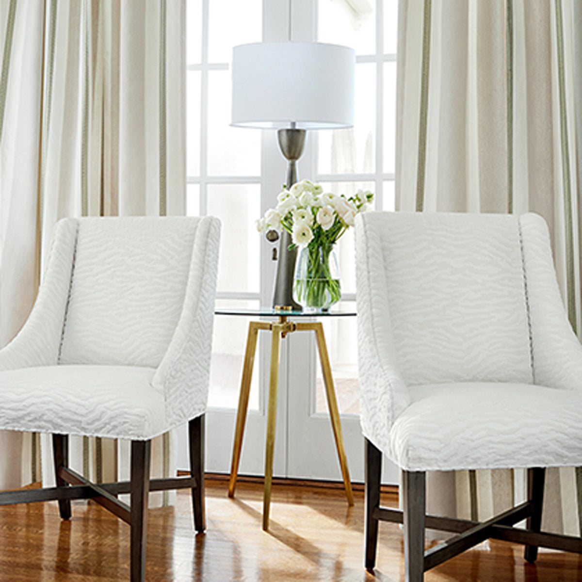 Tadoba- Ivory Velvet Fabric Sample