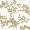 Silhouette Blooms Wallpaper - Gold