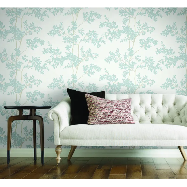 Silhouette Blooms Wallpaper Sample