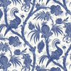 Balinese Peacock Wallpaper - Indigo