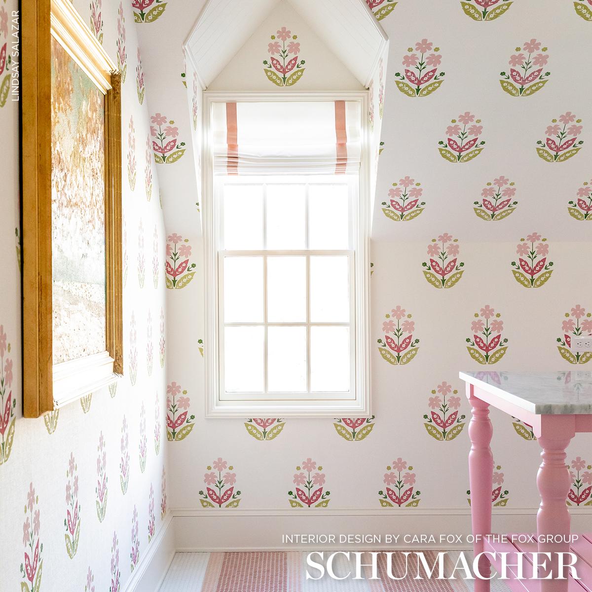 Schumacher Floweret Paperweave Sample