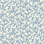 Blue floral pattern on a white background