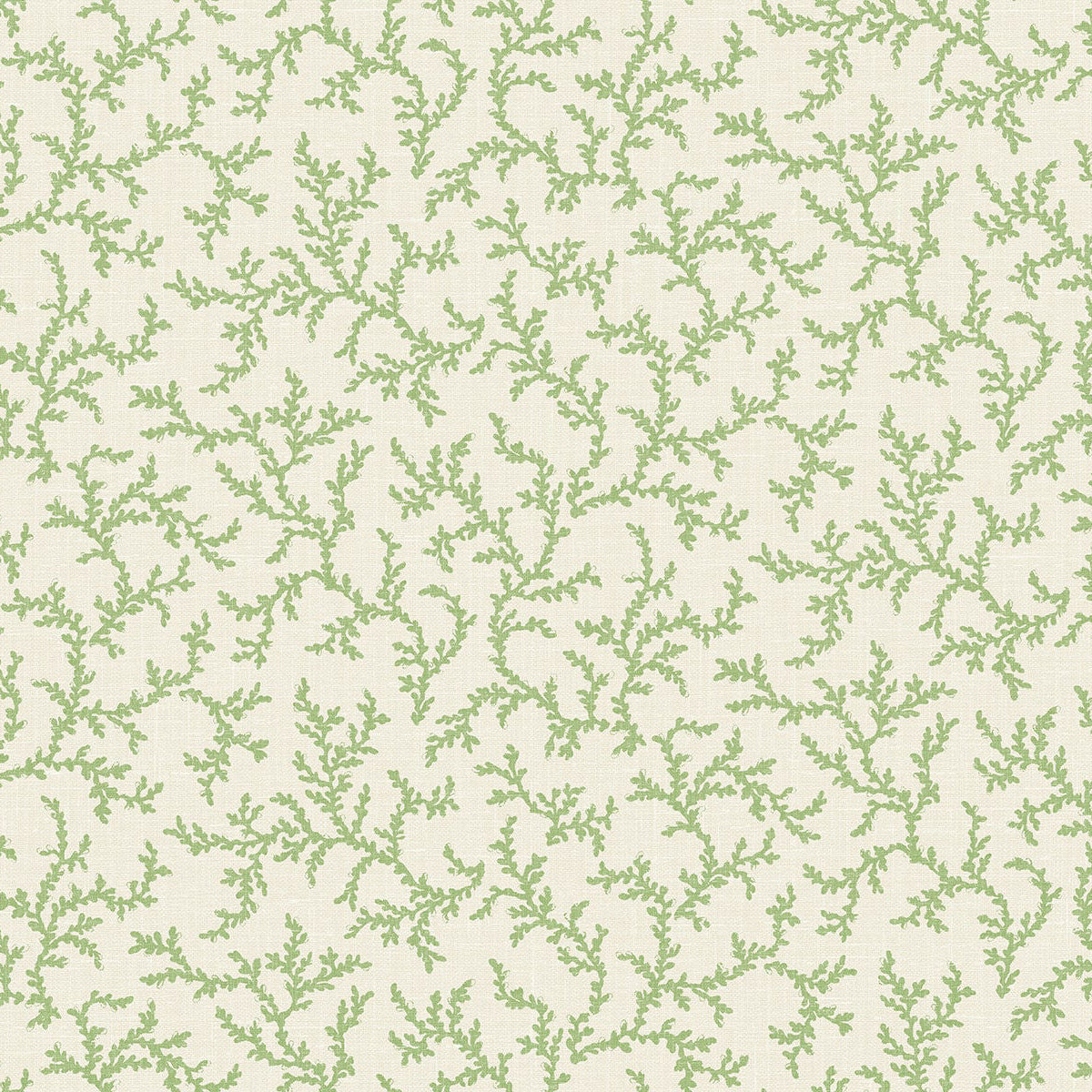 Green leaf pattern on a beige background