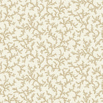 Patterned wallpaper with small branches on a light background