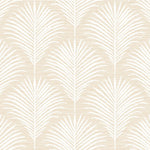 Beige and white palm leaf pattern on a textured background
