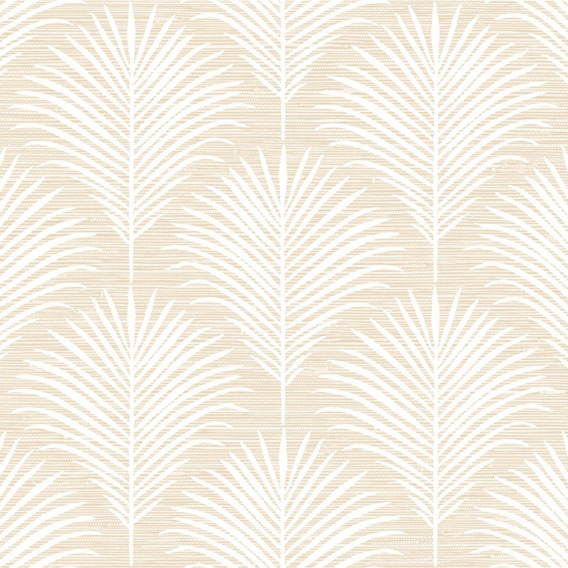 Beige and white palm leaf pattern on a textured background
