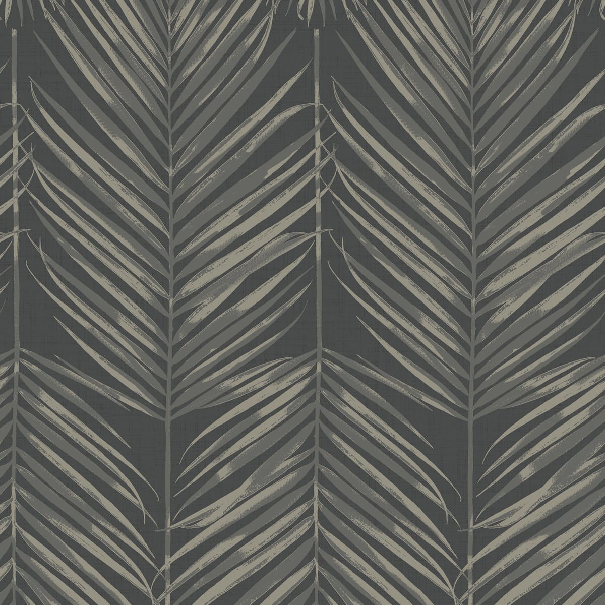 Pattern of palm leaves on a dark background